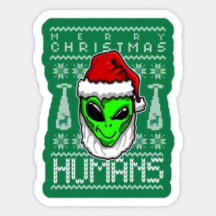 Alien Ugly Christmas Holiday Season Sticker